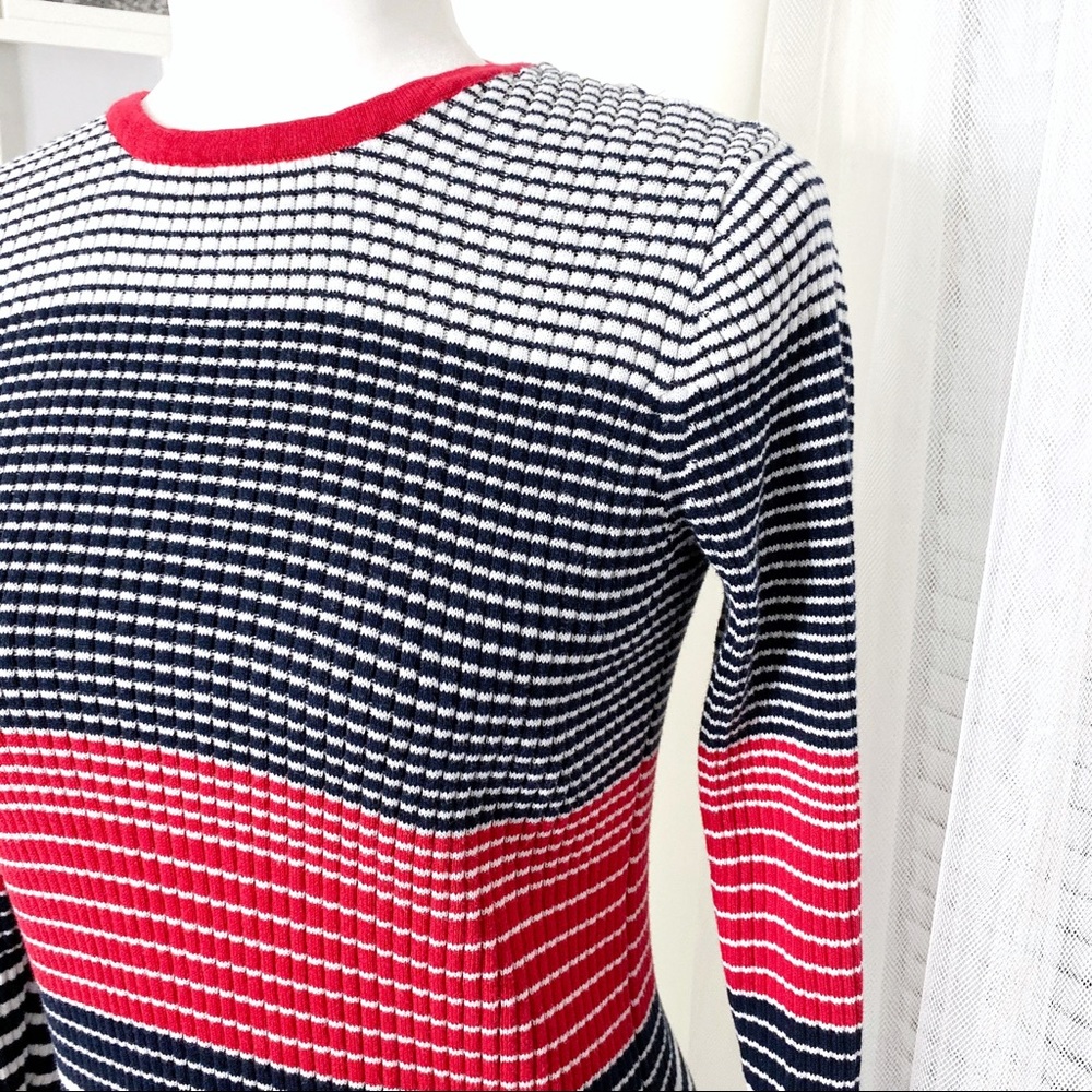 Tommy Hilfiger Striped Pullover Sweater Medium - Picture 2 of 7
